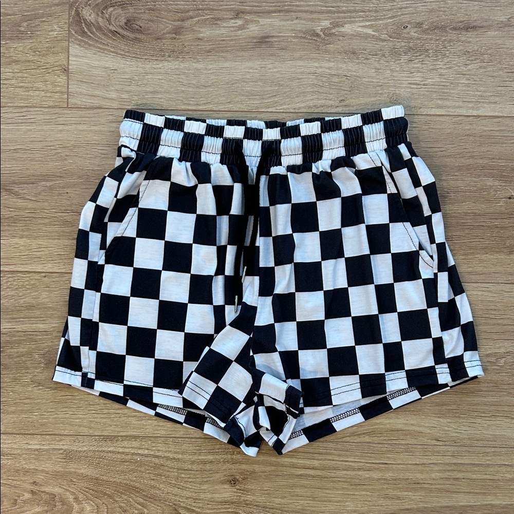 Black and White Checkered Shorts